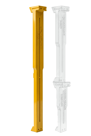 Yellow and white QuickFrame MEGA polymer sidebars